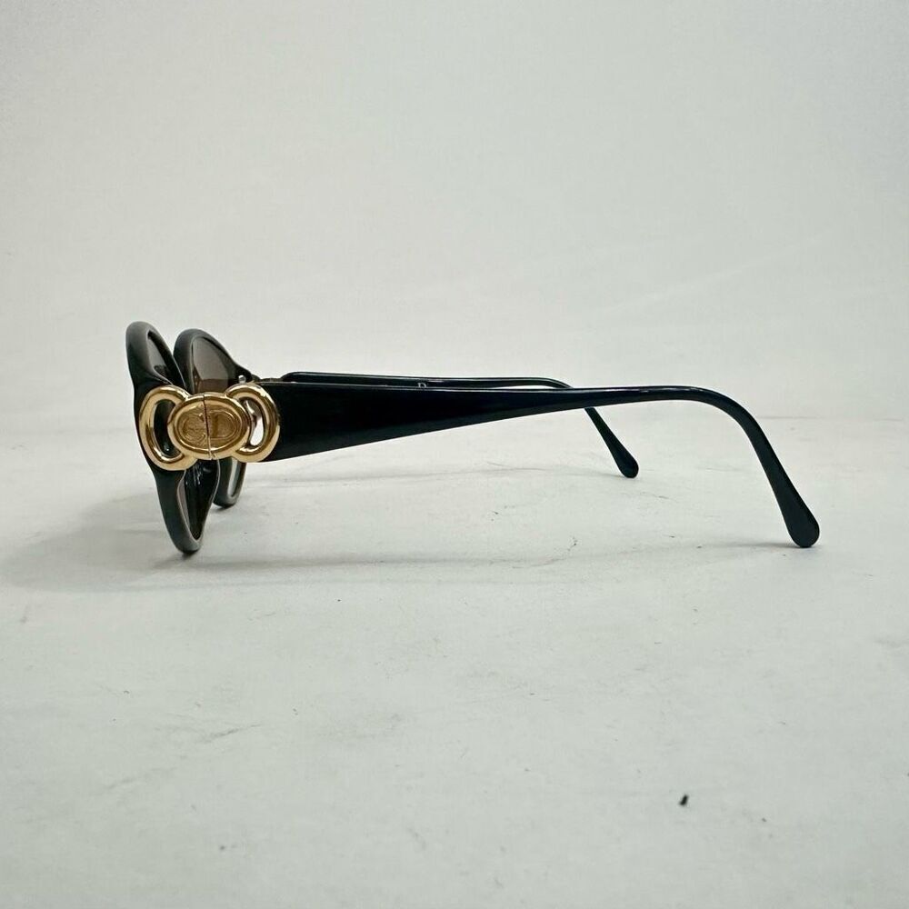 Vintage Christian Dior Black and Gold Sunglasses 2850 - Picture 4 of 8